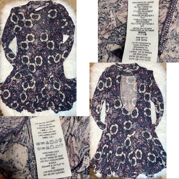 Free People Jersey Annabelle Printed Tunic Dress S - Picture 7 of 9